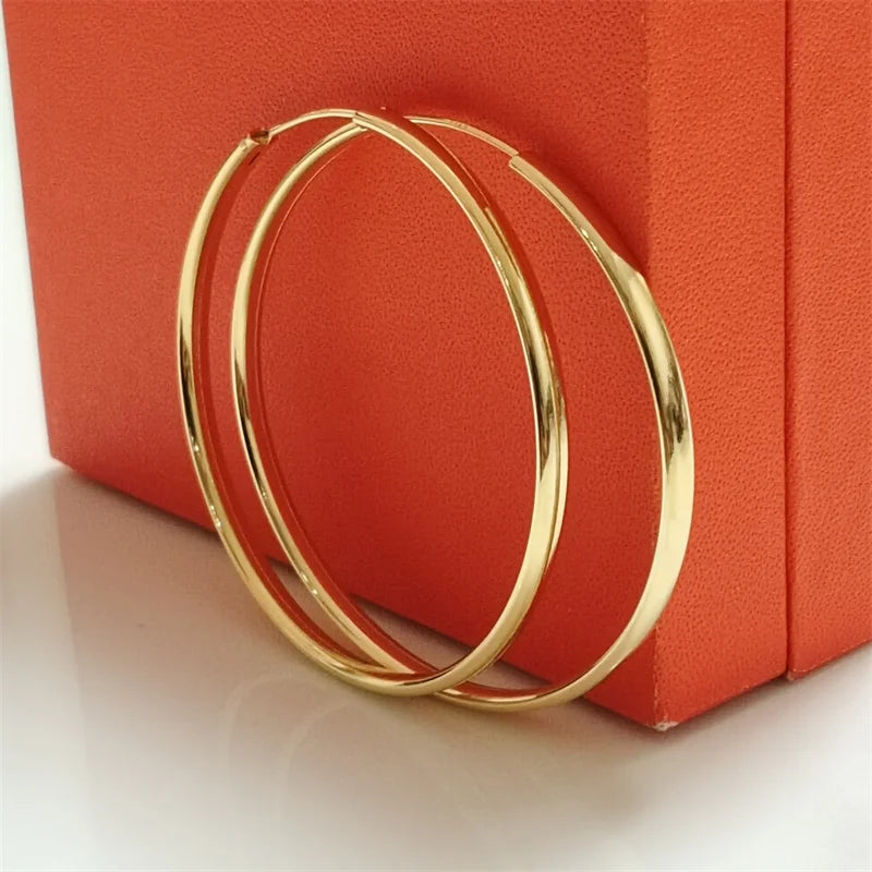 Senlissi - 925 Sterling Silver Hoop Earrings For Women 18K Gold Plated Jewelry Dazzling Women's Hoops Earrings Christmas Gifts.