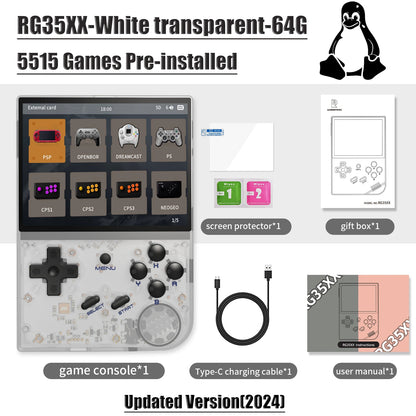 ANBERNIC RG35XX New Updated 3.5-inch IPS Video Game Handheld Game Console With Linux System H700 quad-core ARM Cortex-A53 1.5GHz.