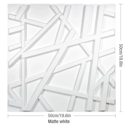 12pcs 50cm 3D wall panel Geometric lines 3D wall sticker wallpaper mural diamond design decor tile 3D mold 90's aesthetic room