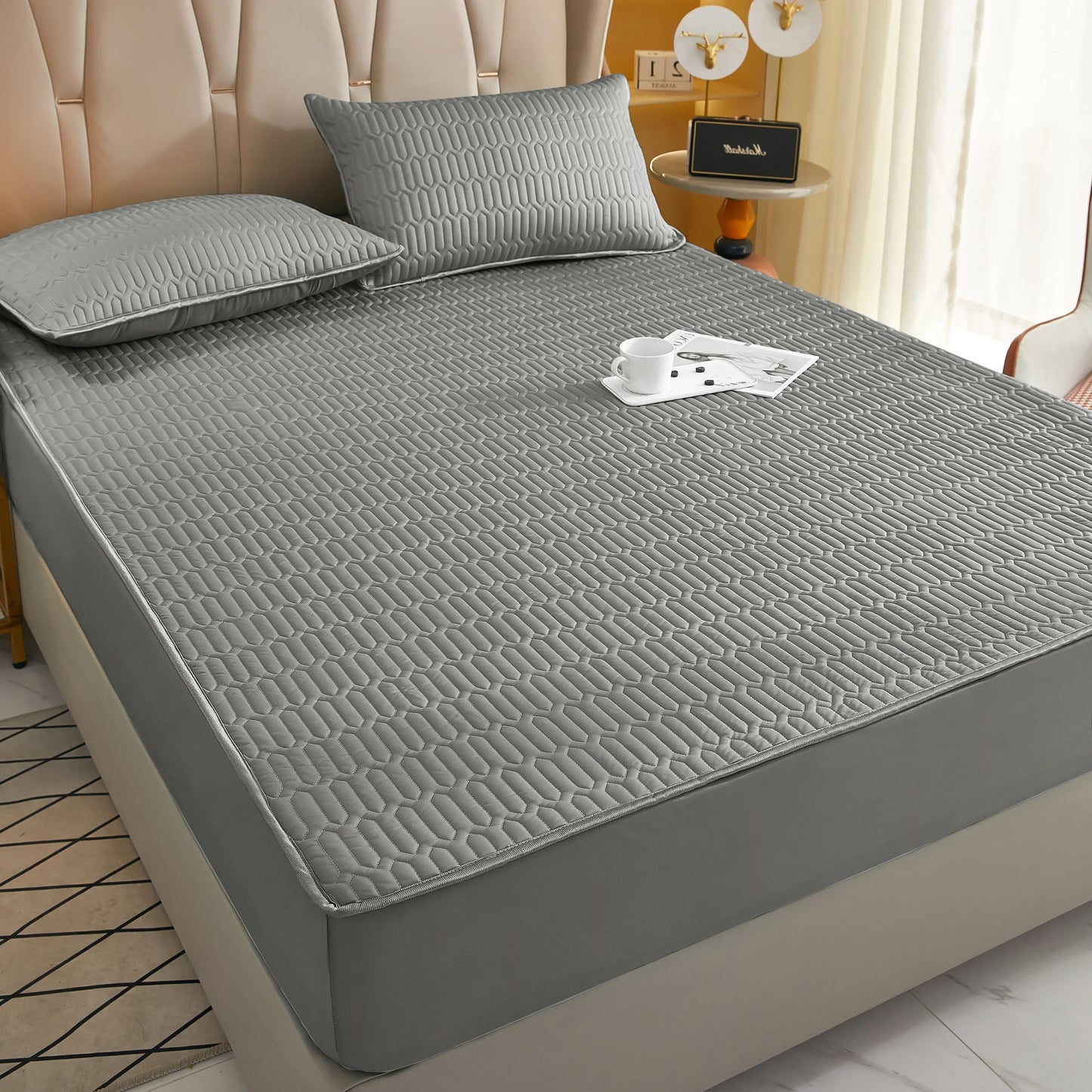 Waterproof Thicken bed Cover Protector Skin-Friendly Queen King Double Fitted Sheet Mattress Cover Mat 150x200 180x200 160x200cm.