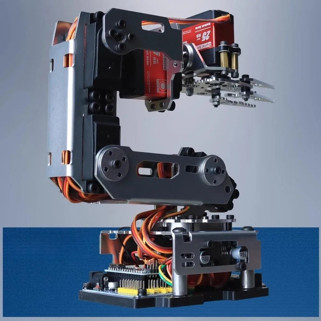 APP Control 6 Dof Metal Mechanical Arm Aluminum Alloy Bracket High Quality Robot Arm for Arduino Robot DIY Kit Programmable Arm.