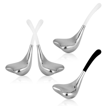 Facial Massage Cryo Spoon Facial Skin Care Ice Globes Stainless Steel Cooling Spa Globes Ice Globe Roller 2-in-1 for Face Eyes.