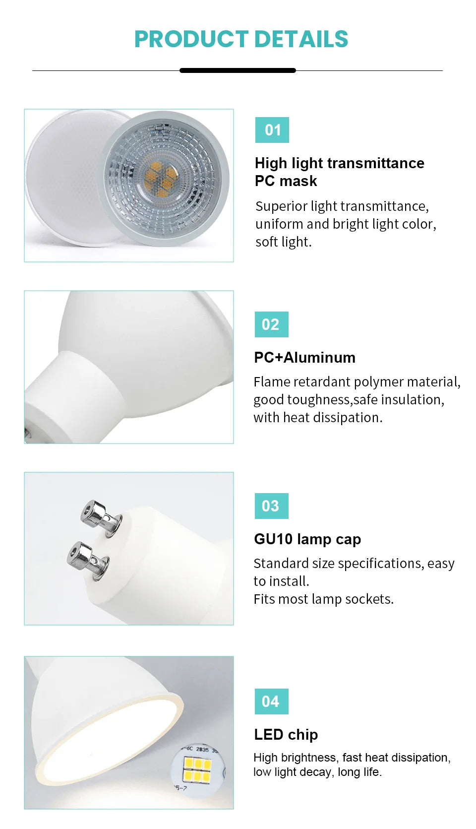 1-10PCS LED spot licht GU10 AC220V LED energiesparlampe 3W 6W 9W 12W LED Lampe Strahler Birne 38 Grad lampara für hause.