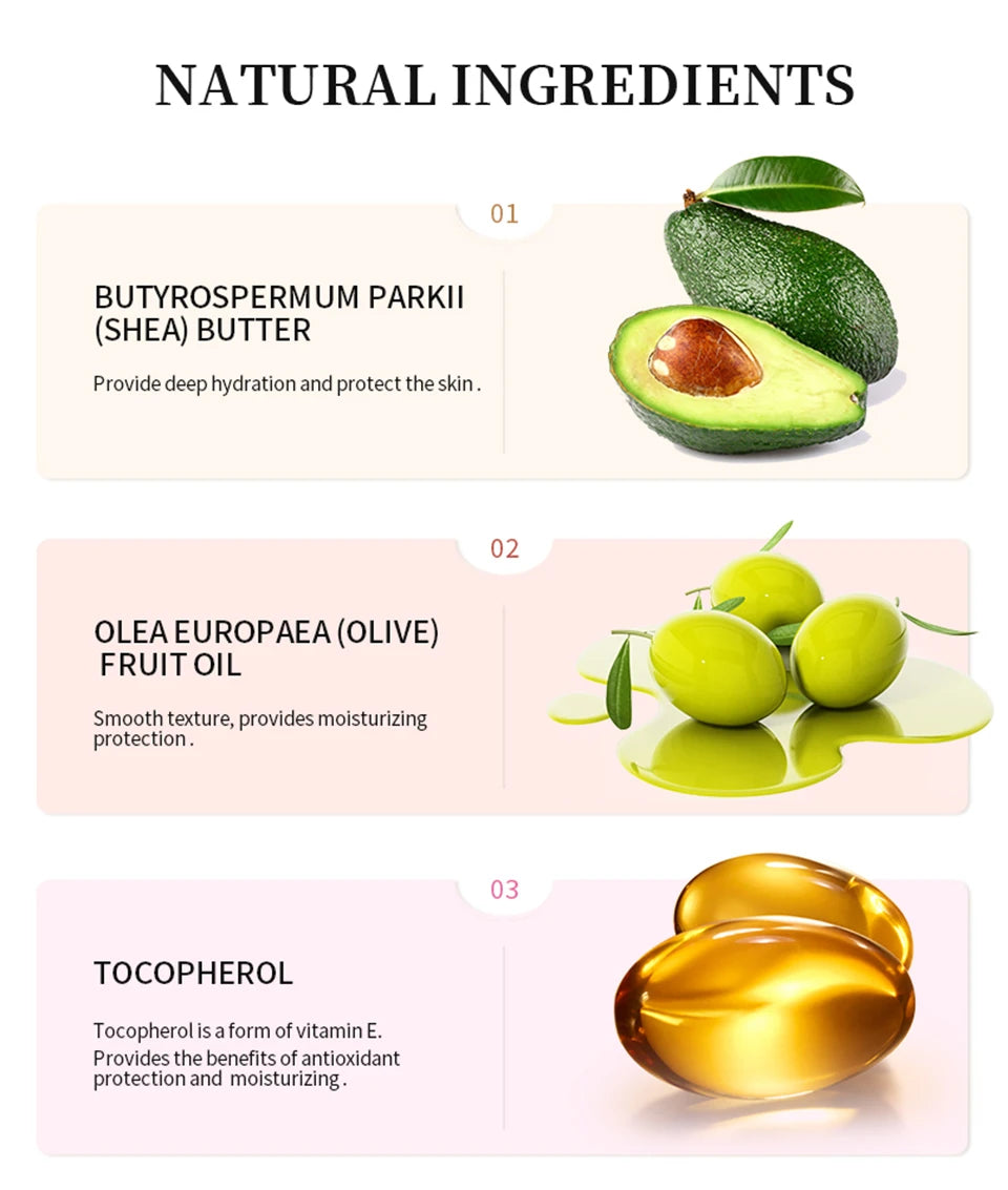 3pcs/Kit Butter Moisturizing Lip Gloss Oil Jelly Lipgloss Liquid Lipstick Lip Tint Brown Sugar Crystal Lip Balm.