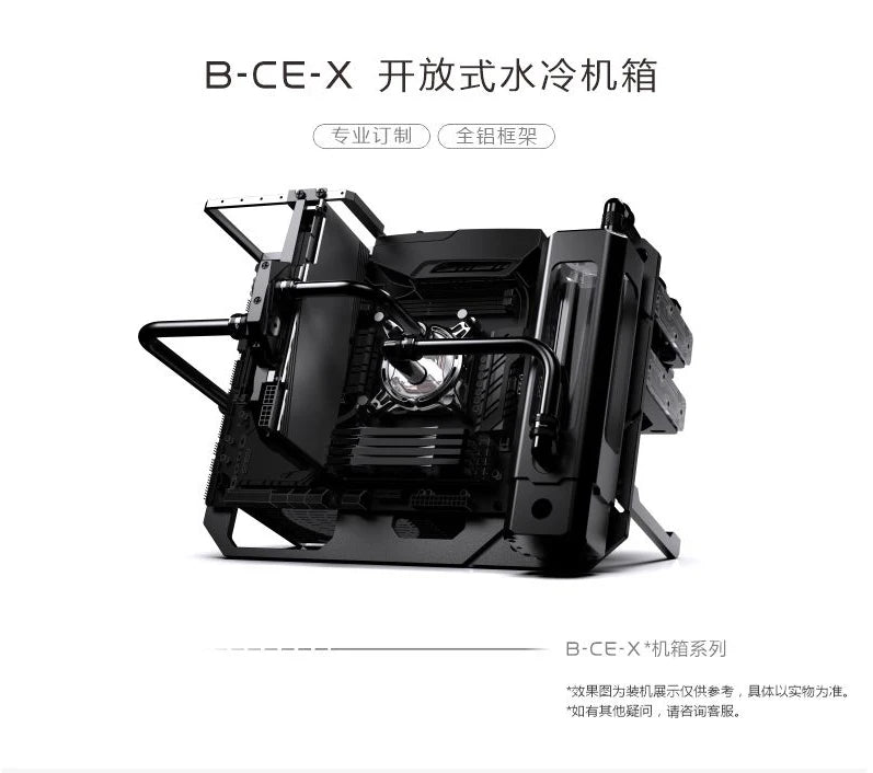 Granzon B-CE-X Open Frame Chassis Distro Plate Water Cooling Computer Case Vertical Horizontal, DIY Display.