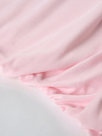 Casual Women's Fashion One-shoulder Strap Basic T-shirt Oblique Shoulder Personality Slim Hot Girl Long Sleeve.