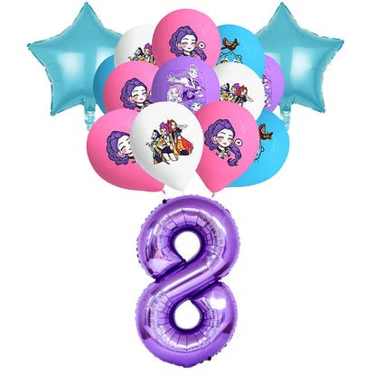 NEUE Dämon Jäger Kpop Geburtstag Dekorationen Set Geschirr Luftballons Banner Tischdecke Tasche Kpop Kuchen Dekor Für Mädchen Party Gefälligkeiten