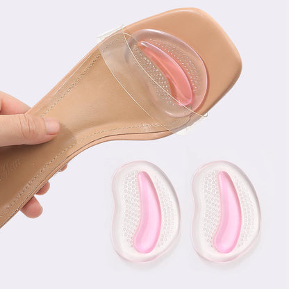 Silicone forefoot pad ladies sandal anti-skid pad anti-pain thickened half a yard pad high heels insole forefoot pad.