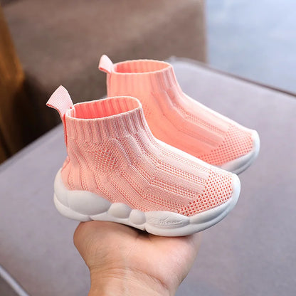 Kids Sock Shoes Knitted Fashion High Top Sneakers for Boys Girls Casual Sport Sock Sneakers 2-6 Years Children Tennis Shoes