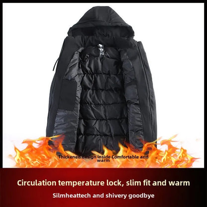 Top Grade Designer New Brand Men Parka Jacket Thick Casual Fashion Hooded Cropped Windbreaker Quilted Bubble Coats  Mens Clothes.