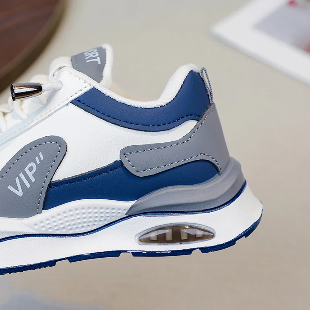 Teenager Kid's Sneakers For Autumn PU Leather Waterproof Children's Sport Shoes Trend Fashion Outdoor Running Shoes For Boys.