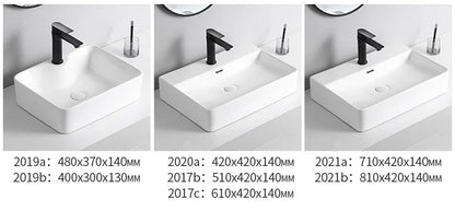 Arbeits platte Waschbecken Seite Entwässerung Keramik Waschbecken Balkon Waschbecken Kunst becken Einzel becken quadratischer Kreis