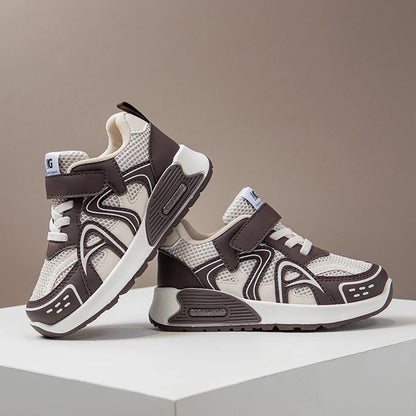 Autumn Children's Sport Shoes PU Leather Teenager Kid's Sneakers Anti-slippery Trend Fashion Girl's Sneakers Boy Running Shoes