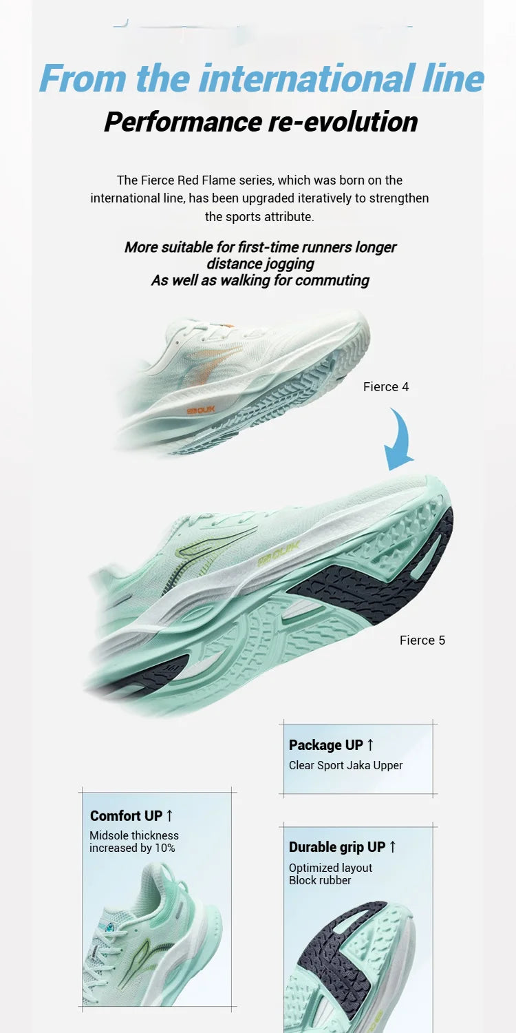 361 Degrees Fierce 5 Men Running Shoes New Soft Breathable Rebound Non-slip Shock-absorber Wear-resistant Male Sneaker 672522218.