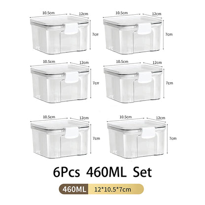 Large Capacity Waterproof Transparent Sealed Jar Multi-size Scene Kitchen Candy Dried Grain Storage With Lid Fridge Storage Tank