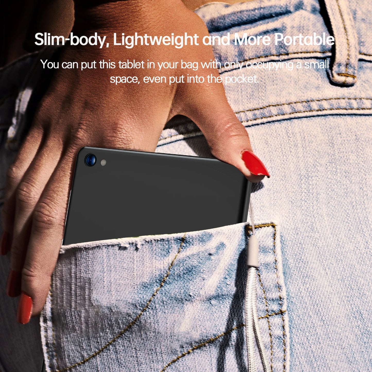 PRITOM 7 Inch Tablet PC 32 GB Android 11 with Quad Core Processor HD IPS Display Dual Camera WiFi with PU Protective Case.