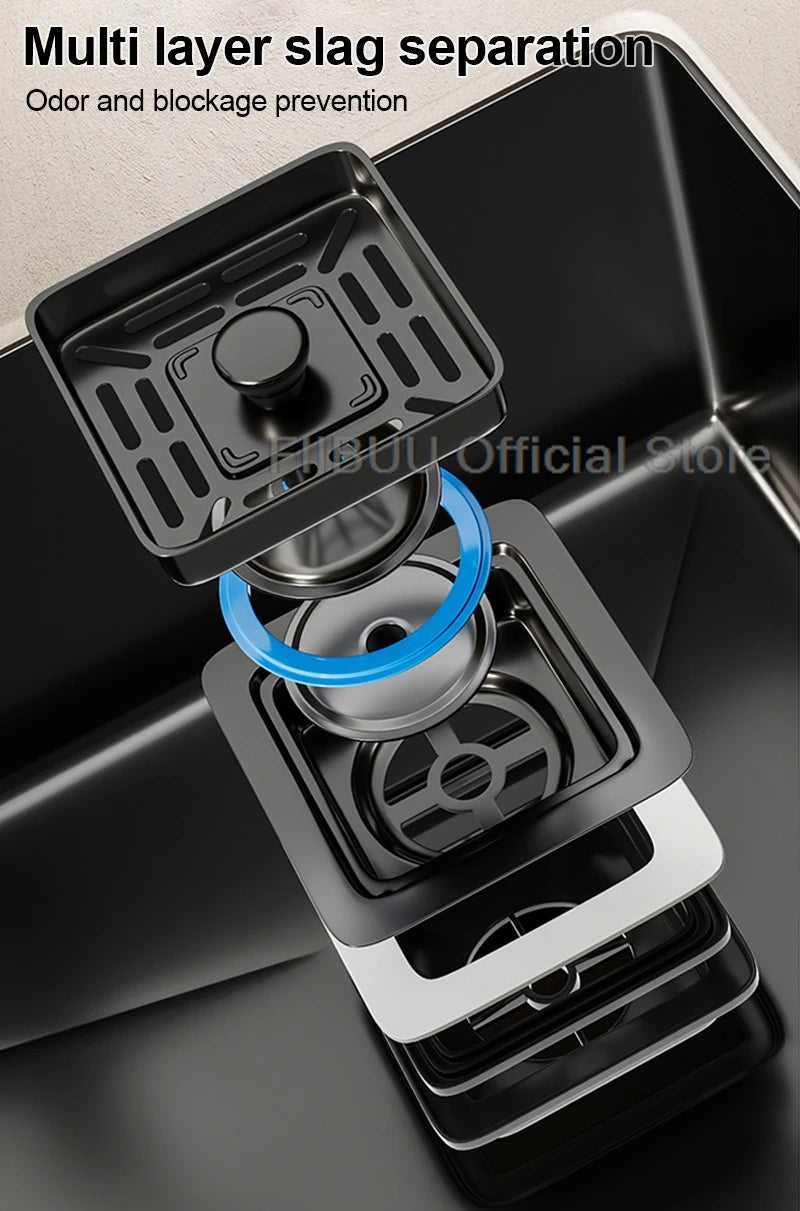 304 Stainless Steel Kitchen Sink Single Bowl Thickened Material Undermount Basin Vegatable Workstation With Drain Accessories