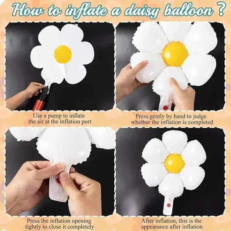 10/1PCS Weiß Gänseblümchen Blume Ballon Multi Größe Sonnenblumen Folie Ballons Helium Ball Kinder Geburtstag Party Baby Dusche dekoration.