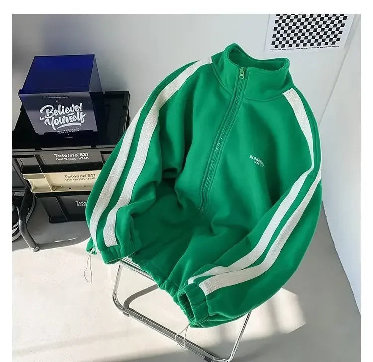 Casual Sporty Men's Hoodie Pants Set Hong Kong Style Long Sleeve Autumn Winter Loose Trendy Student Wear AE Origin China