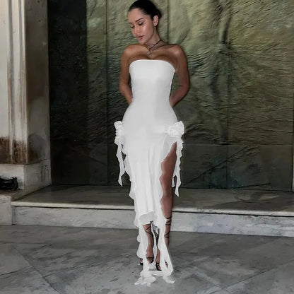 Hawthaw Frauen Party Club Abend Streetwear Urlaub Bodycon Midi Kleid 2024 Sommer Kleidung Großhandel Artikel Für Business.