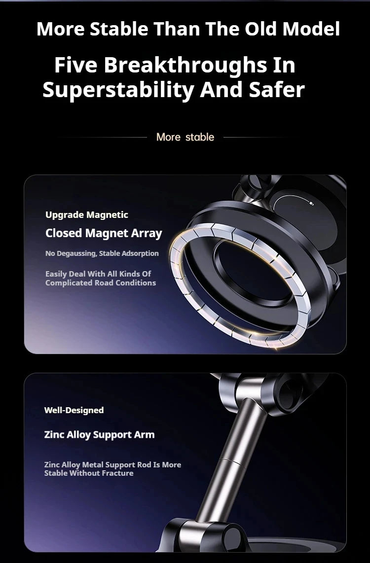 Xiaomi Magsafe Car Phone Holder Suction Cup Vacuum Magnetic Phone Stand 360° rotatable and Foldable Suction Cup Phone Holder.