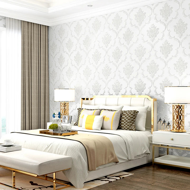 Tapete im europäischen Stil für Schlafzimmer wände 3d Damaskus Vlies Esszimmer Wohnzimmer Sofa TV Hintergrund Tapeten Wohnkultur