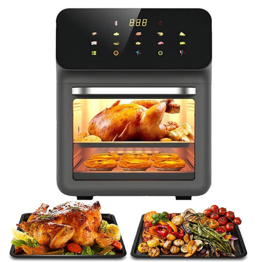 1350W Large Capacity Electric Air Fryers Oil-free Automatic Household Kitchen 360°Baking Convection Oven Deep Fryer without Oil.