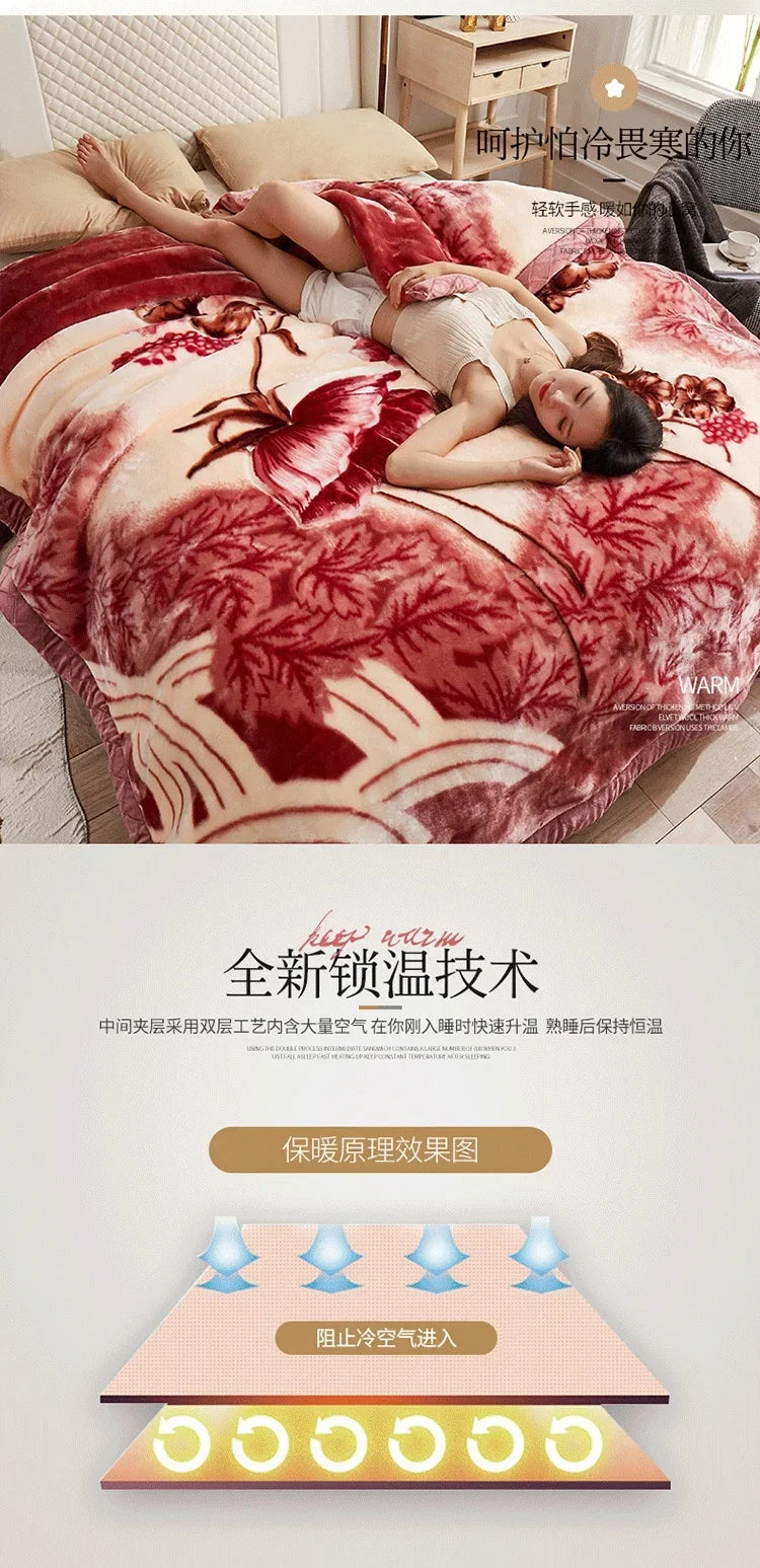 Double layer thickened to 6kg  - et quilt autumn and winter warm fleece wedding  - et cushion bedding.