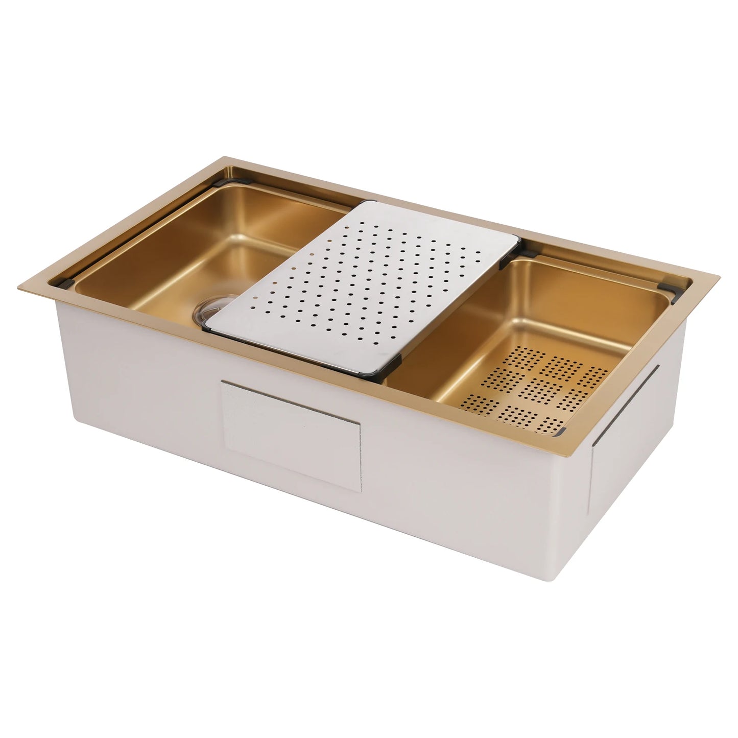 Gold 30 × 18 × 9 Inch 304 Stainless Steel Sink Undercarriage Kitchen Sink Stainless Steel Sink For Restaurants Dessert Shops Etc
