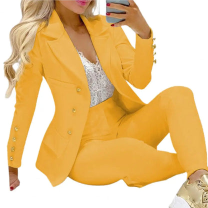High Waist 2 Pcs/Set Stylish Slim Cardigan Lady Business Two-Piece Set Office Lady Business Suit Cardigan   for Work.