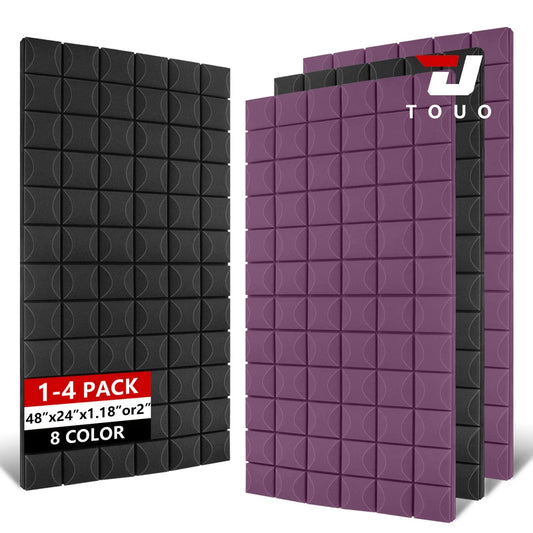 TOUO 1-4Pack Soundproof Acoustic Foam Panels Mushroom 47.2"x23.6" Wall Noise Insulation for Studio KTV Bar