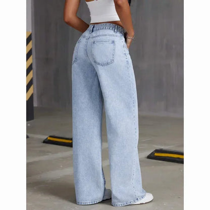 Plus Size Black Micro Flared Denim Jeans Women's Loose Elastic High Waist Slimming Horse Hoof Pants Autumn Winter New Style.