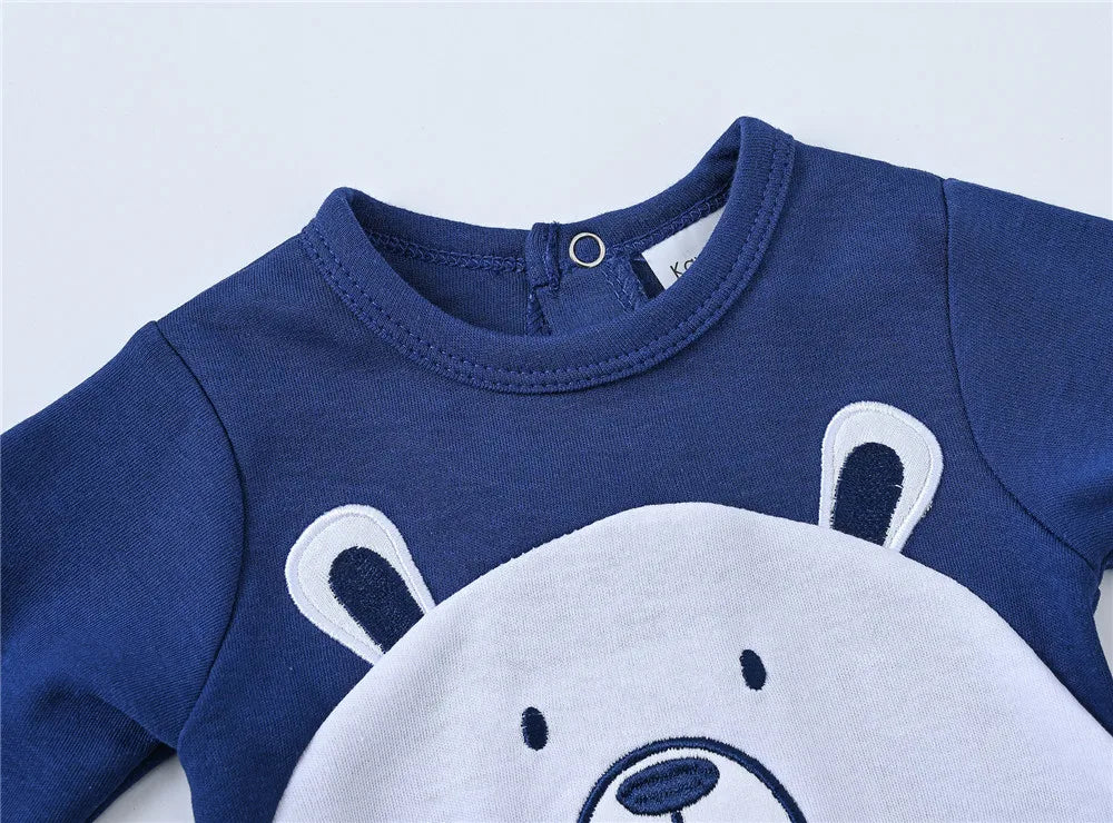 Kavkas Baby Kleidung Langarm 100% Baumwolle Overalls Stram pler 0-12m Neugeborenen Overall einteiliges Cartoon-Print Kostüm.