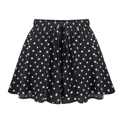 Summer Women Wide Leg Short Pants Skirt, High Waist Loose A-line Skirt Shorts Fashion Casual Chiffon Hot Pant Asian Size M-6XL.