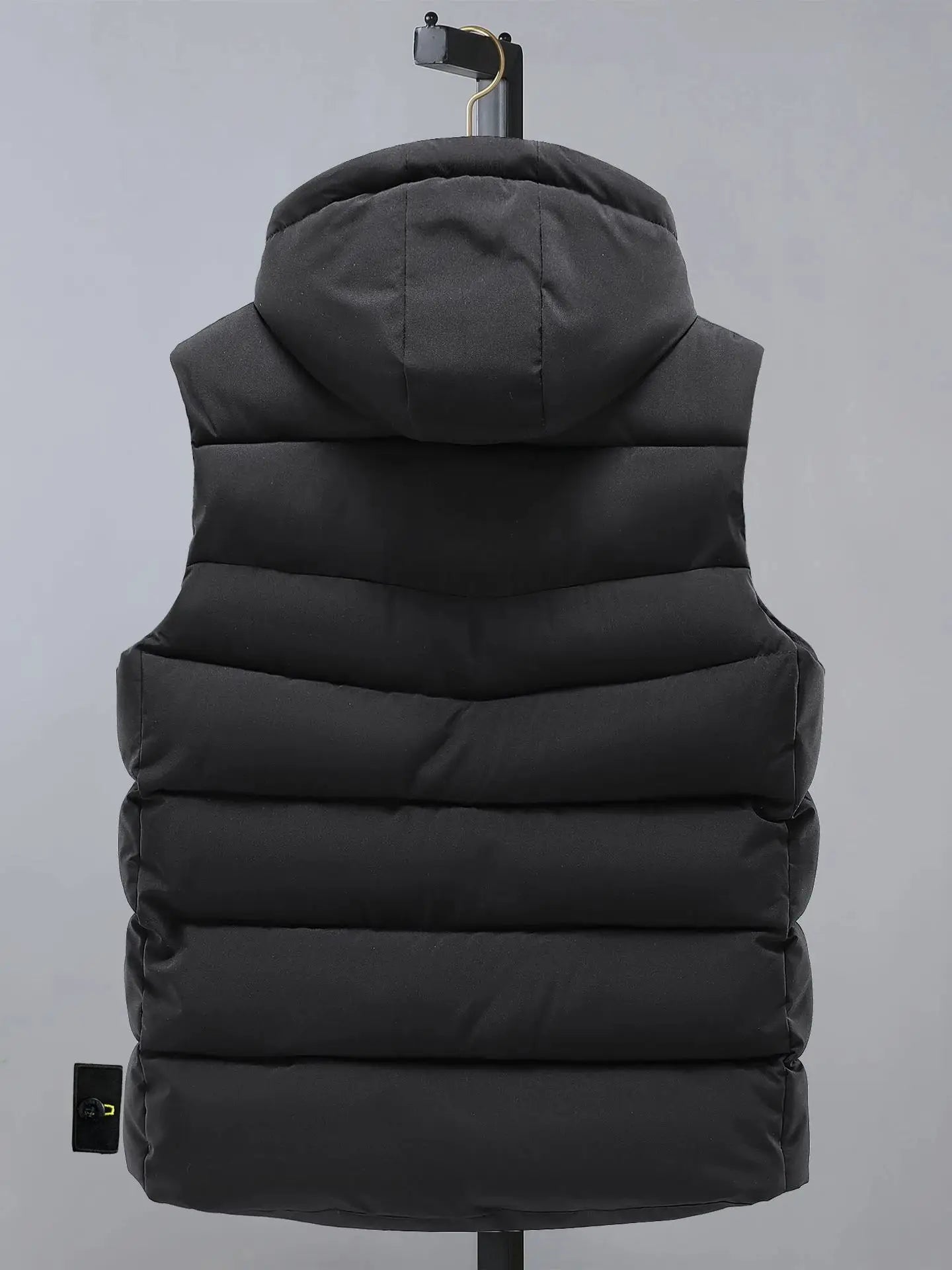 Compass Button Patch Style Men's Stand-up Collar Down Cotton Casual Vest Windproof Men's Jacket Slim Men's Hooded hat Wear.