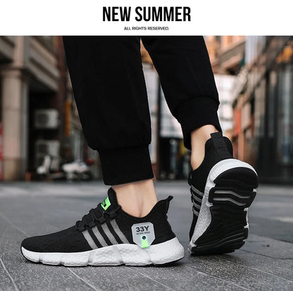 Atmungsaktives Mesh Männer Schuhe Trendy Leichte Fuß Wohnungen Plus Größe Männliche Tennis Turnschuhe Laufen Outdoor Fitness Schuhe 2024.