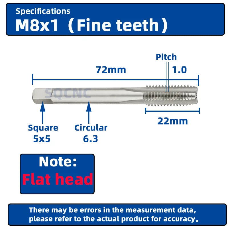 SIQICNC Rechtsgewindebohrer HSS Maschinenstecker Gewindebohrer Metrisches Gewindebohrer Bohrgewindewerkzeug M2 M3 M4 M6 M7 M8 M10 M12 M14 Handwerkzeuge