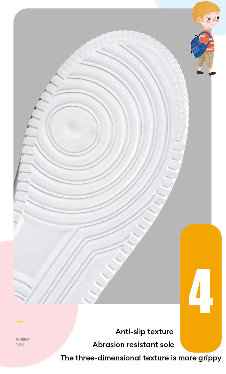 White Kids Sneakers Boys Sports Running Shoes Breathable Mesh Lightweight Comfortable Outdoor Tennis Casual Walking Shoes.