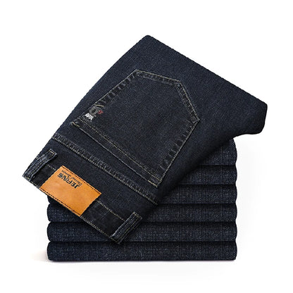 Baumwolle Herren Jeans Denim Hosen Marke Klassische Kleidung Overalls Gerade Hosen für Männer Schwarz Oversize Große Größe 35 40 42 44 46