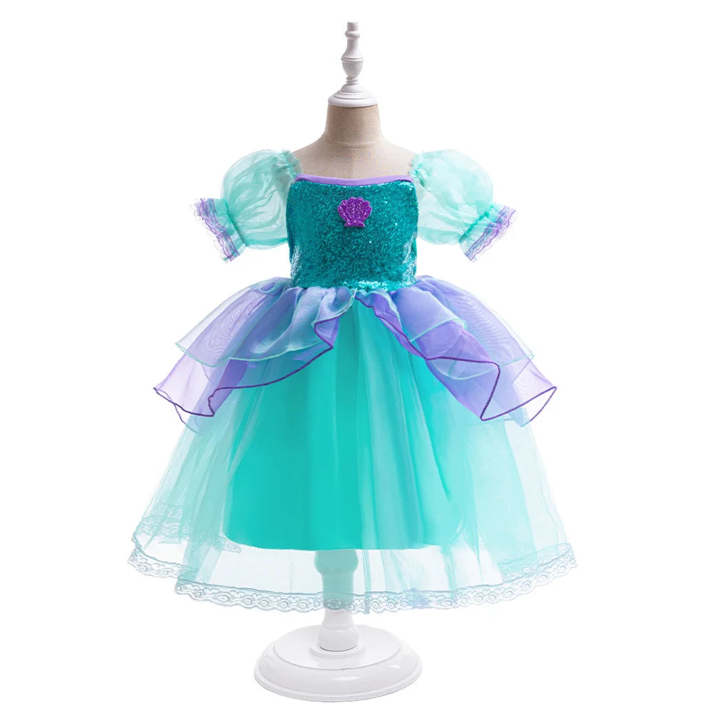 Pailletten Mädchen Party Kleider Meerjungfrau Mottoparty Prinzessin Kleid Performance Kostüm Kinder Geburtstag Geschenke Kleider für Mädchen Abschlussball