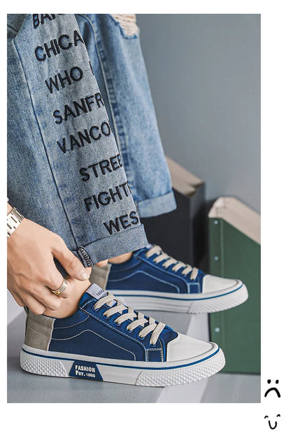 Atmungsaktive Herren-Skateschuhe aus Segeltuch mit weicher Sohle, lässige Turnschuhe, trendige, vielseitige, leichte, rutschfeste Slip-On-Sportschuhe, Größe 37–48.