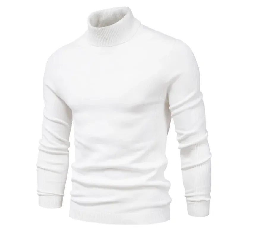 New Winter Men's Turtleneck Thick Sweaters Casual Turtle Neck Solid Color Quality Warm Slim Turtleneck Sweaters Men Pullovers To.