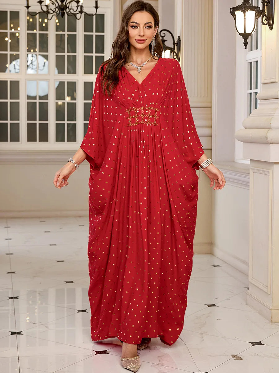 Frauen bestickte lange Kaftane Plus Size Kaftan Kleider Strand Badeanzug Cover Up Moomoo Kleid marokkanische Robe.