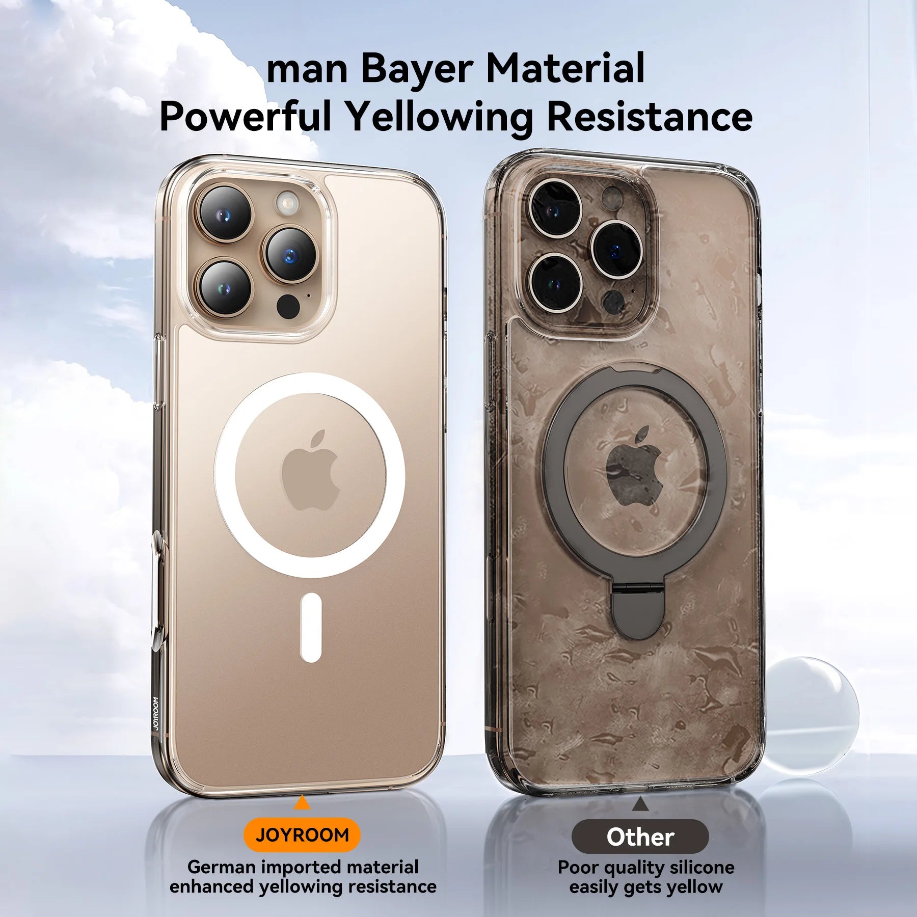 Joyroom Magnetic Frosted Case For iPhone 17 16 Pro Max Case Shockproof Matte Cover For iPhone 16 Wireless Charger Magnet Case.