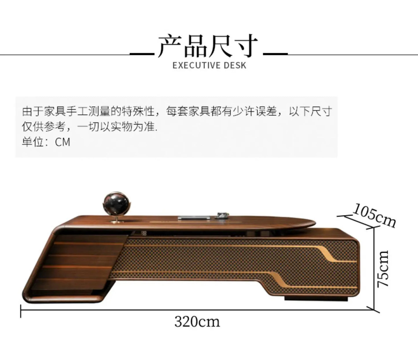 Leichter Luxus-Chef-Tisch, Chef-Schreibtisch, einfache moderne Büromöbel für Stuhlpersonen, speziell geformter kreativer Allgemein