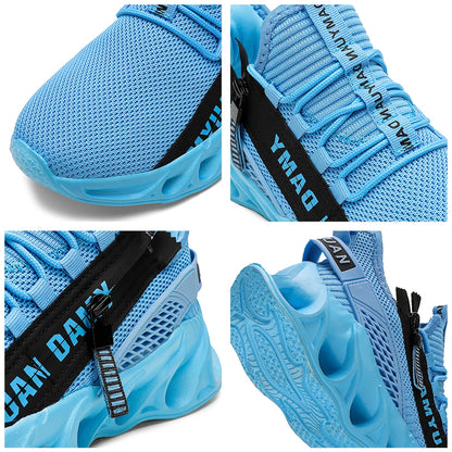 New Spring and Autumn Soft soled Running Men's Mesh Breathable Casual  Sports Shoes Men's Trendy Shoes Lightweight  Sneaker