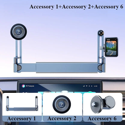 Oatsbasf Dual-position Car Screen Phone Holder Stand Metal Aluminum Adjustable for Tesla Model 3 Highland Y Car Accessories