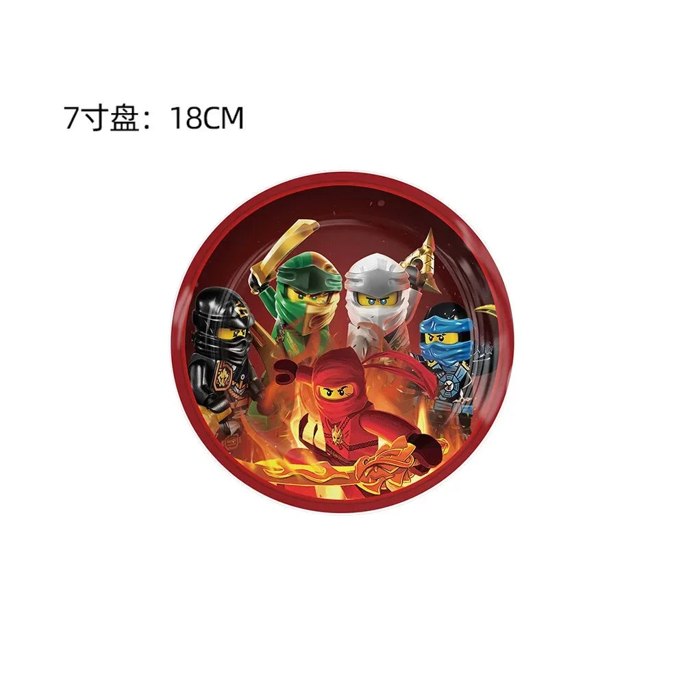 Neue Ninja Geburtstag Dekoration Supplie Ballon Geschirr Cartoon Banner Hintergrund Kuchen Dekoration Party Supplie Baby Dusche geschenk.