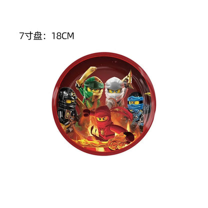 Neue Ninja Geburtstag Dekoration Supplie Ballon Geschirr Cartoon Banner Hintergrund Kuchen Dekoration Party Supplie Baby Dusche geschenk.