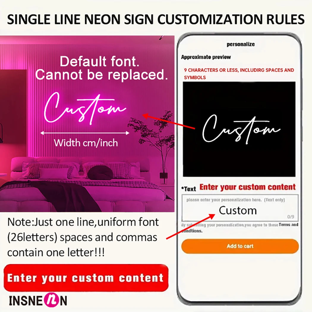 Custom Led Name Sign Gift for Kid Custom Name Signs Teenage Gift Led Neon Sign for Wall Decor Bedroom Decor Personalized Gifts.